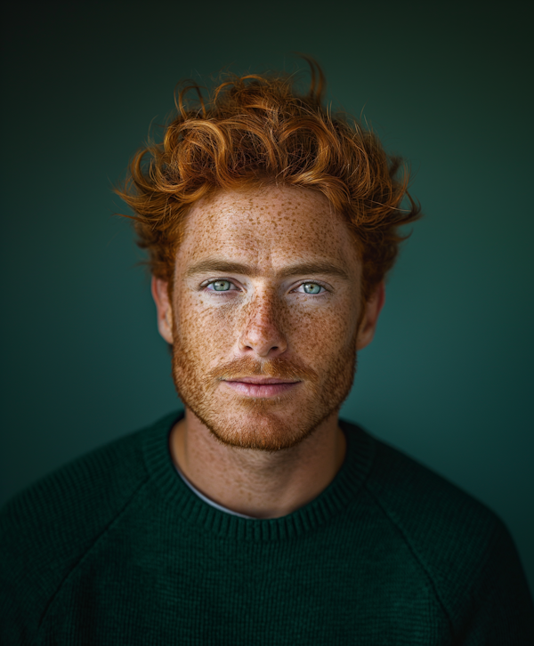 Intimate Portrait of Red-Haired Man