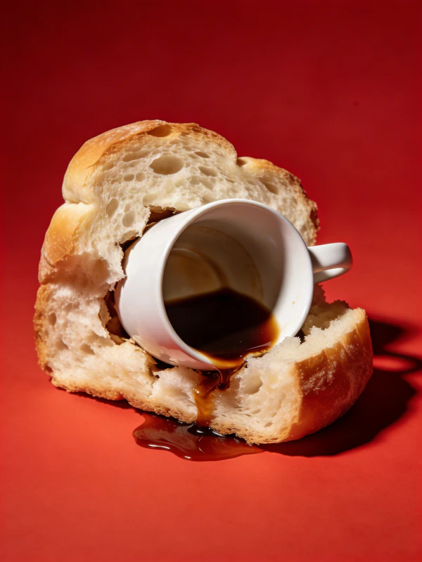Coffee Spill on Bread