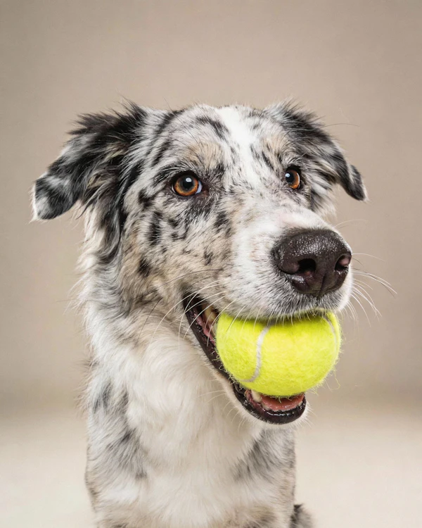 Playful Dog with Ball