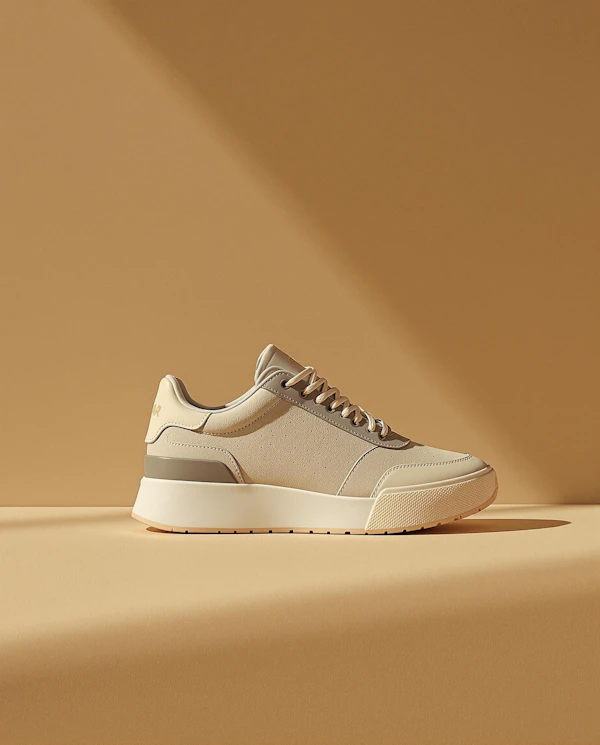 Beige Sneaker Display