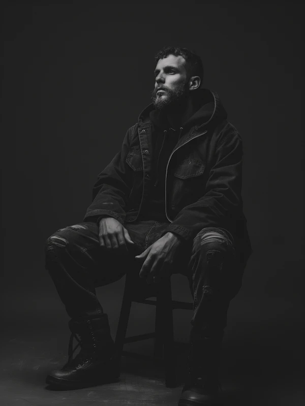 Monochromatic Male Portrait