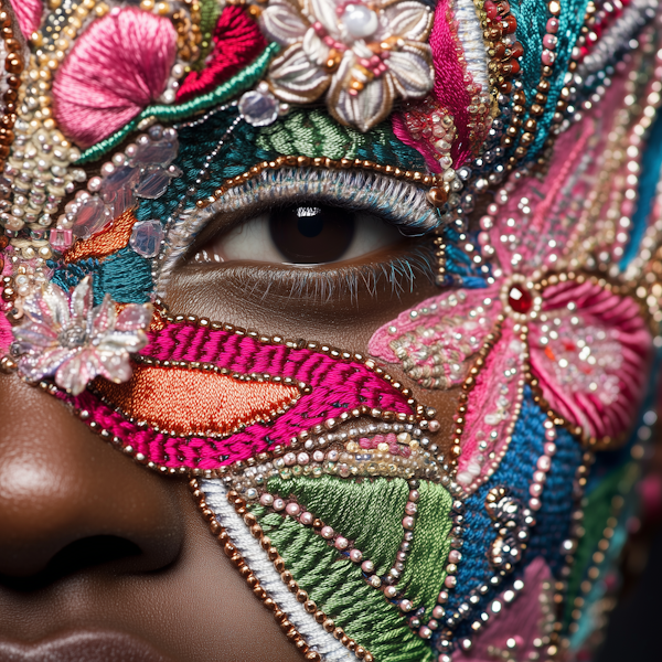 Close-up of Masked Face