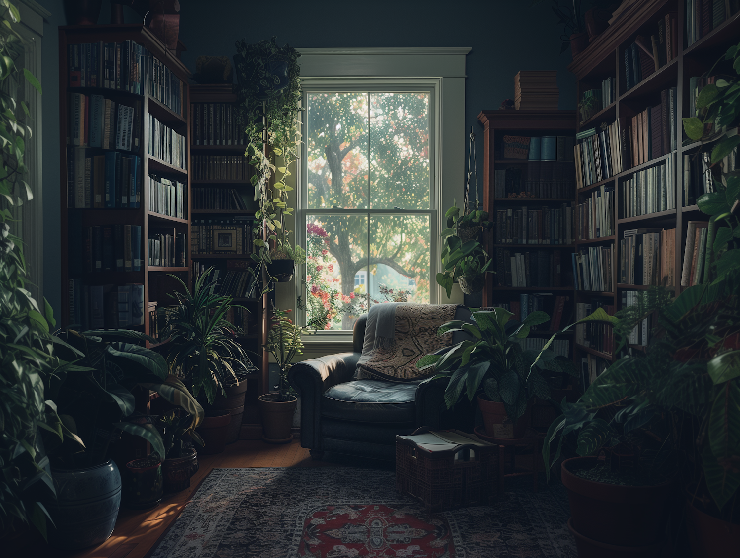 Cozy Book-Laden Interior