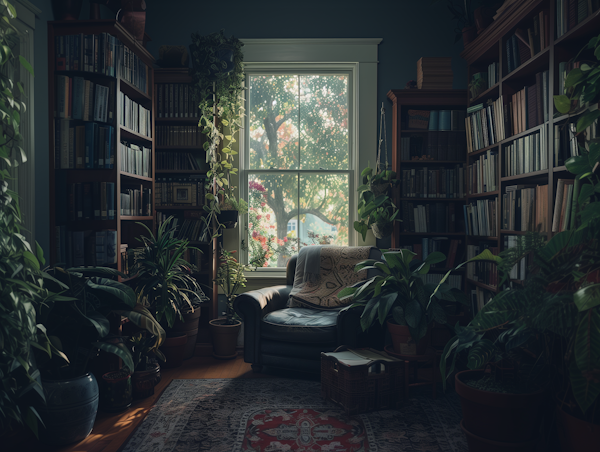 Cozy Book-Laden Interior