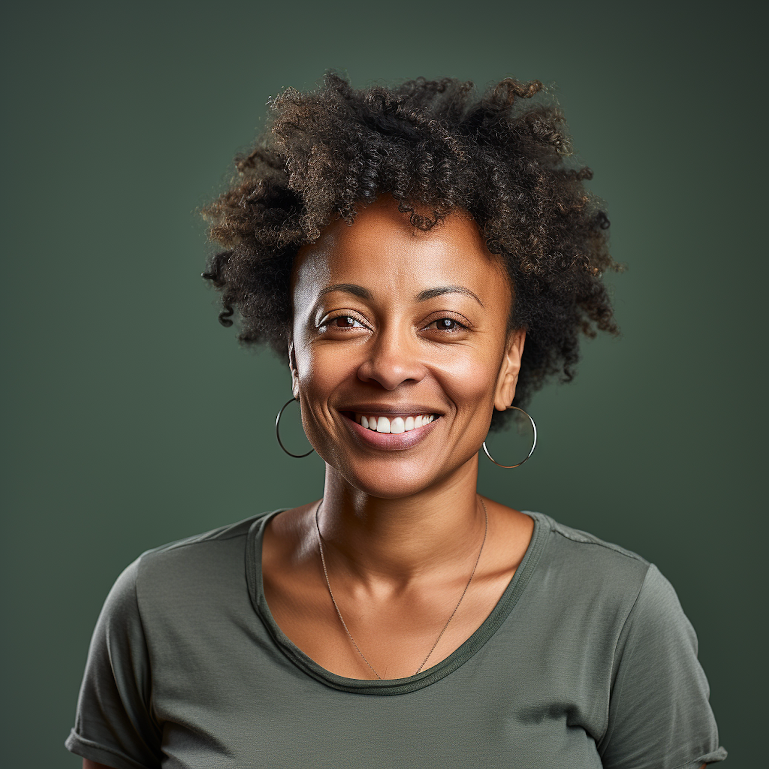 Radiant Smile in Olive Green