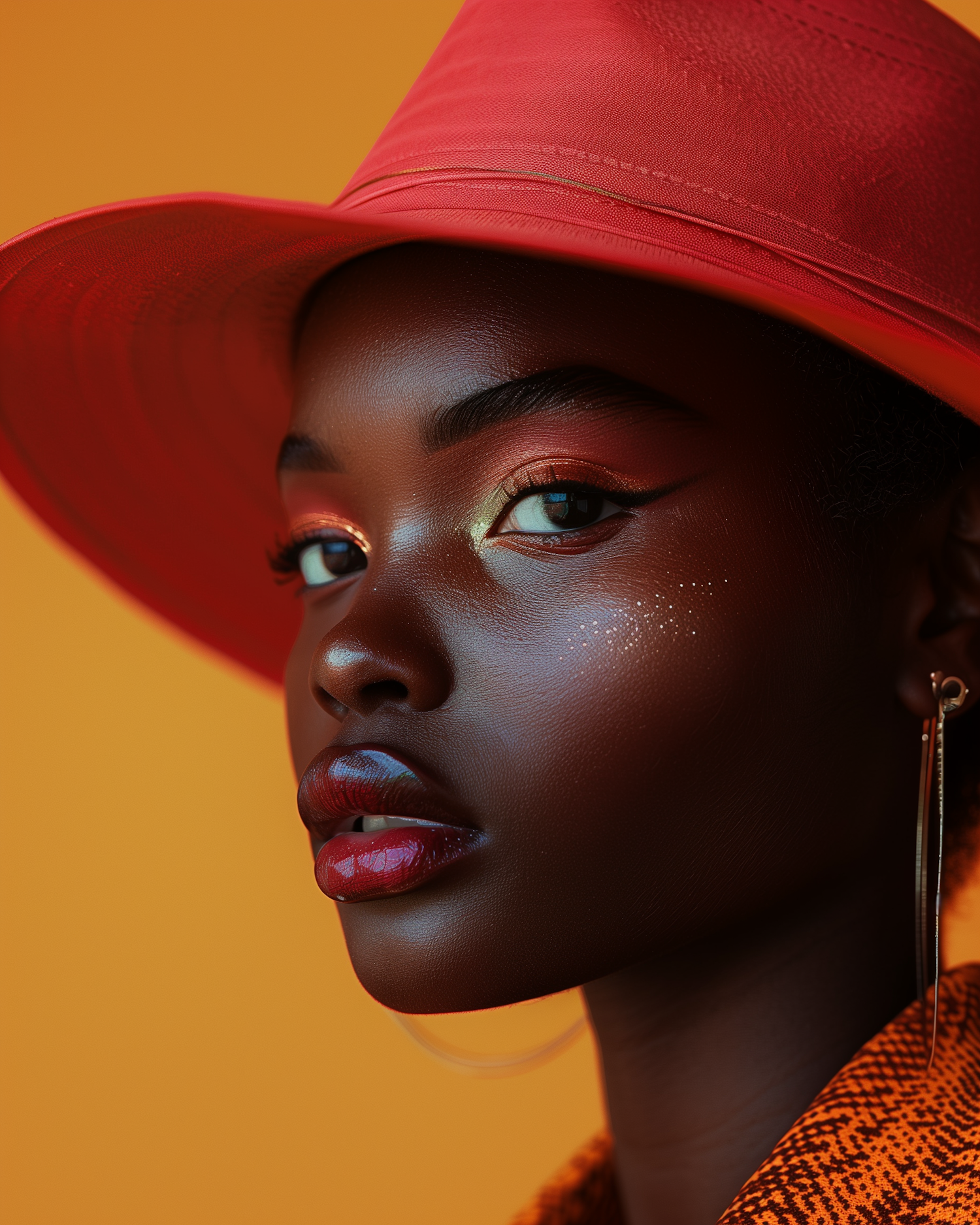 Portrait of a Young Woman in Red Hat