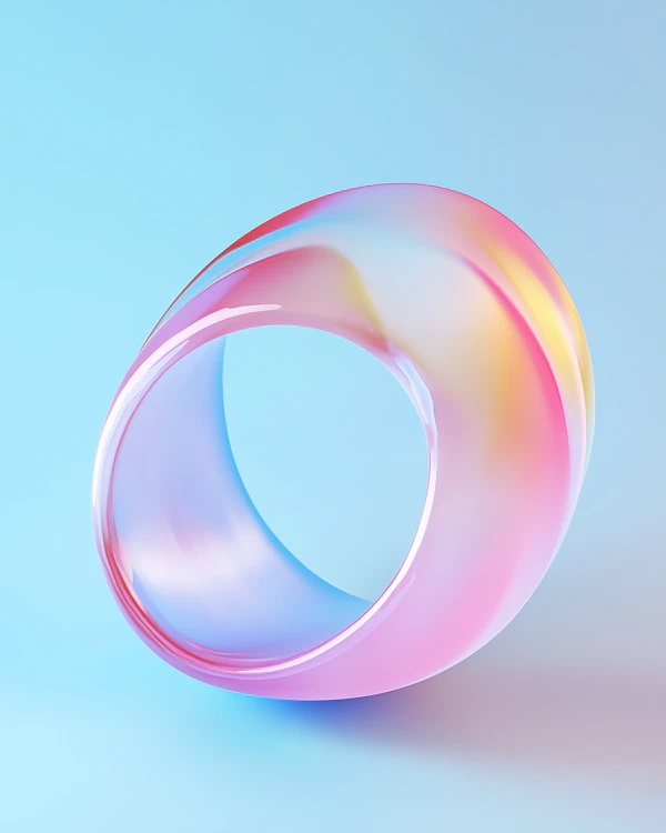 Glossy 3D Torus Art