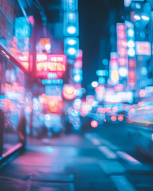 Neon Urban Nightscape