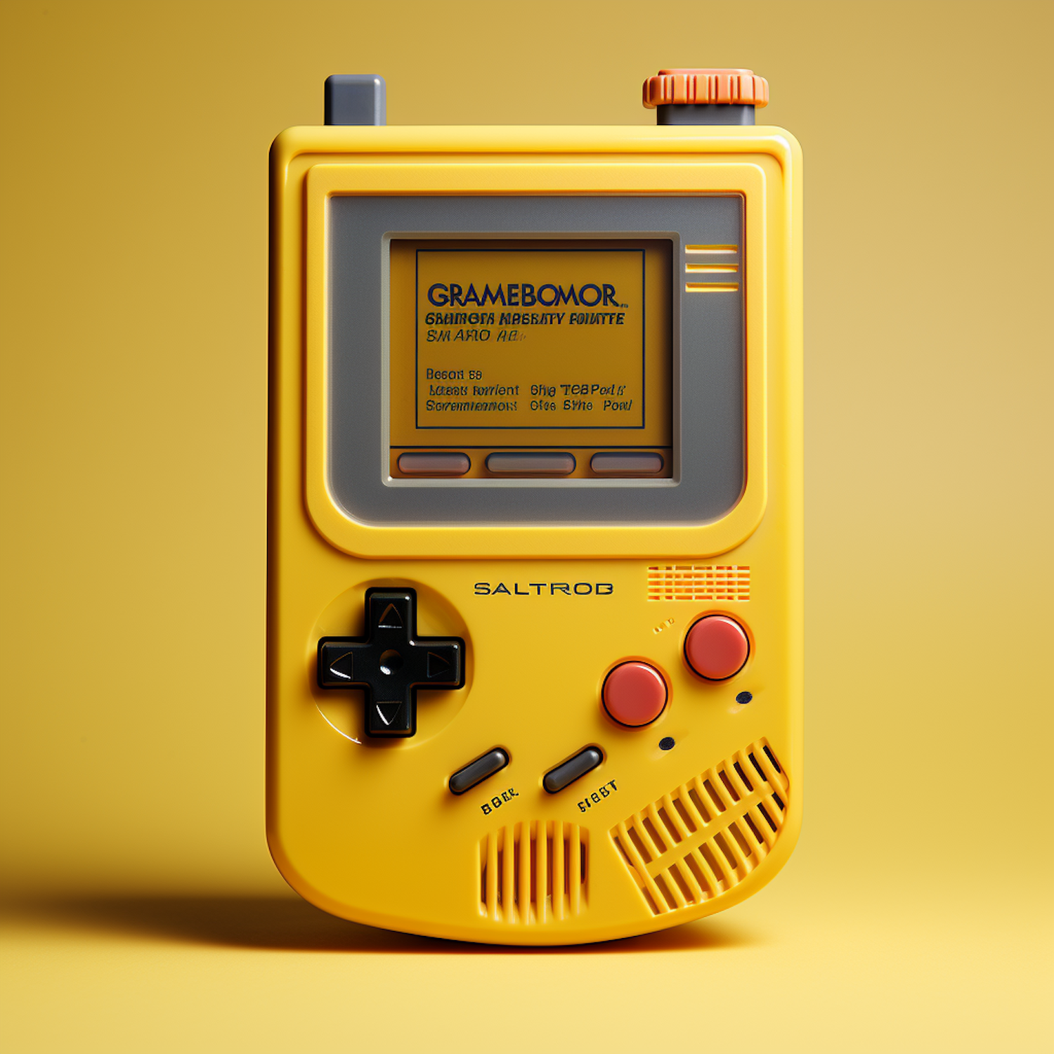 Retro Yellow Saltrob Handheld Gaming Device