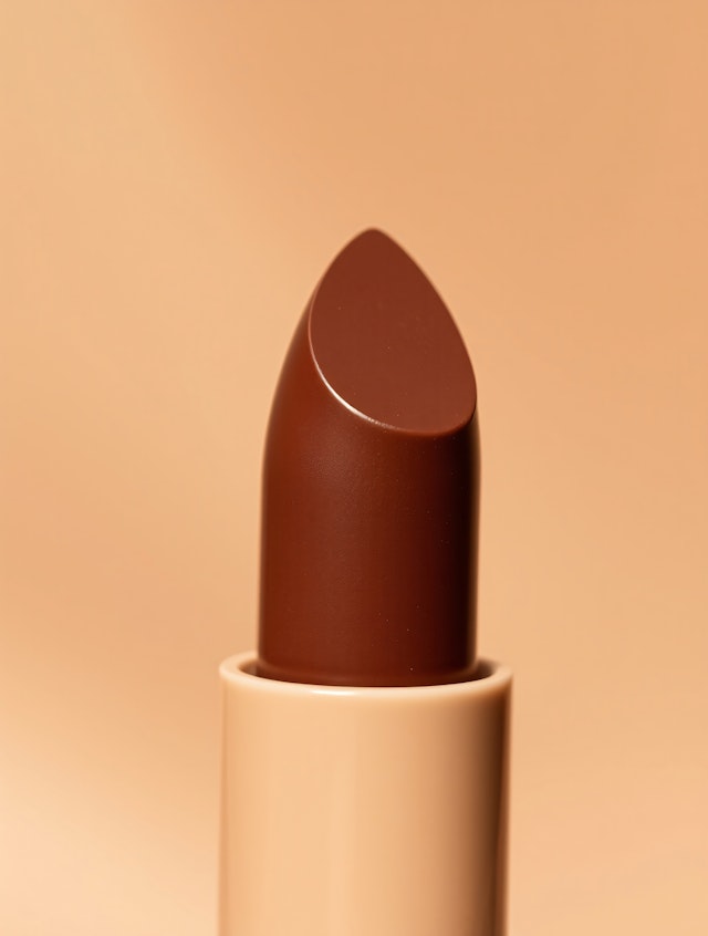 Chocolate Brown Lipstick Close-Up