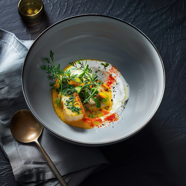 Gourmet Seared Scallops Plating