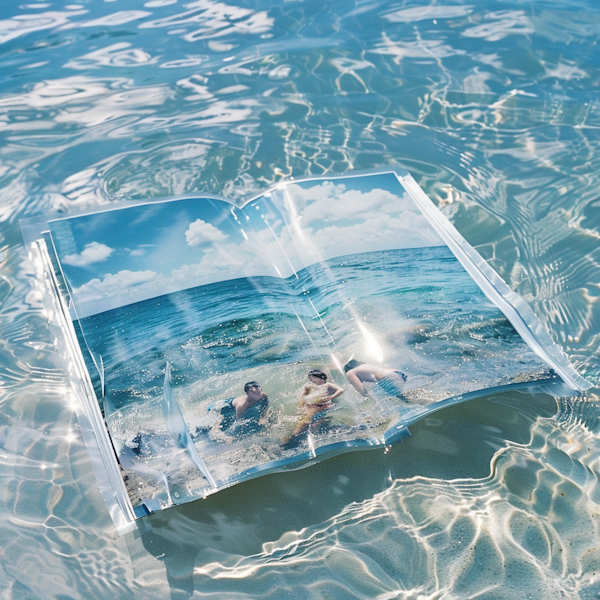 Ethereal Ocean Photo in Transparent Book