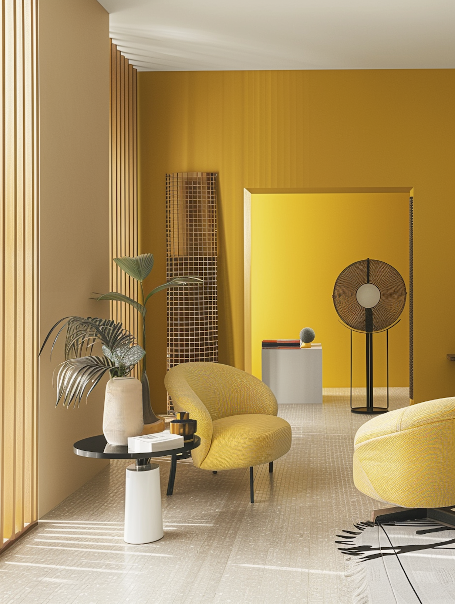 Modern Yellow Living Room