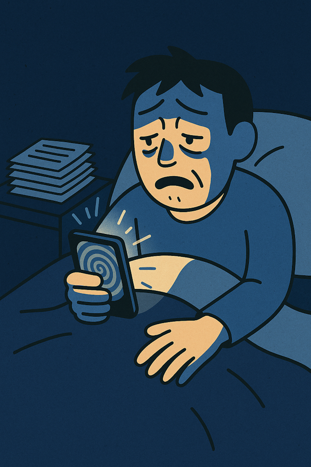 Man Distracted by Phone