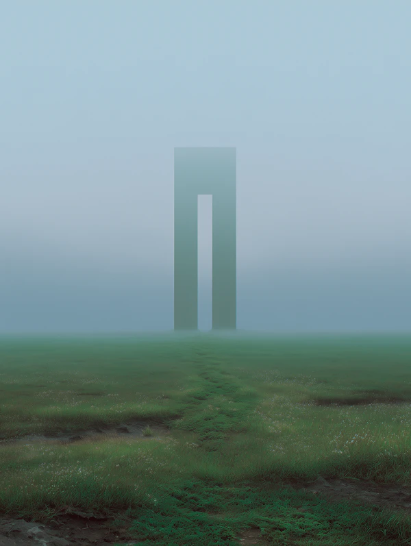 Surreal Foggy Landscape