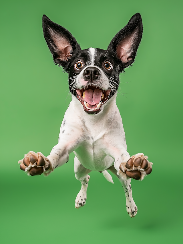 Playful Dog Jumping