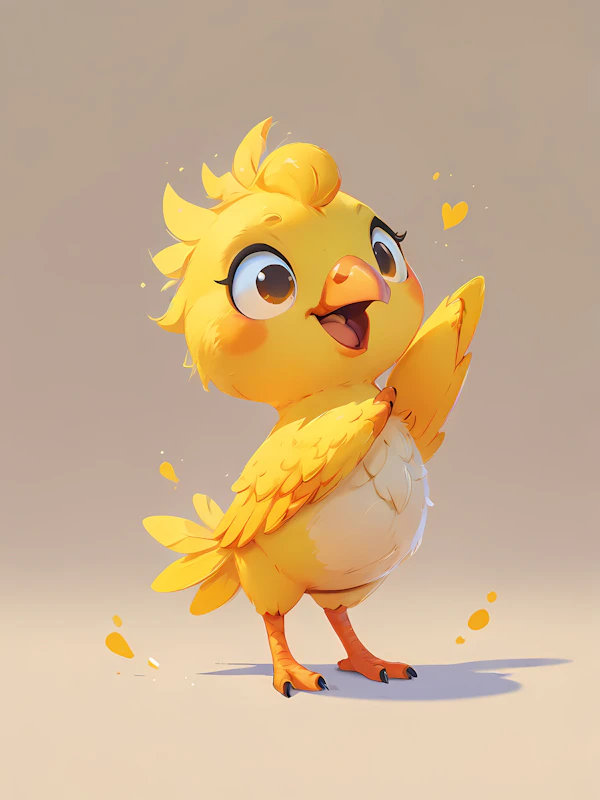 Cheerful Cartoon Chick