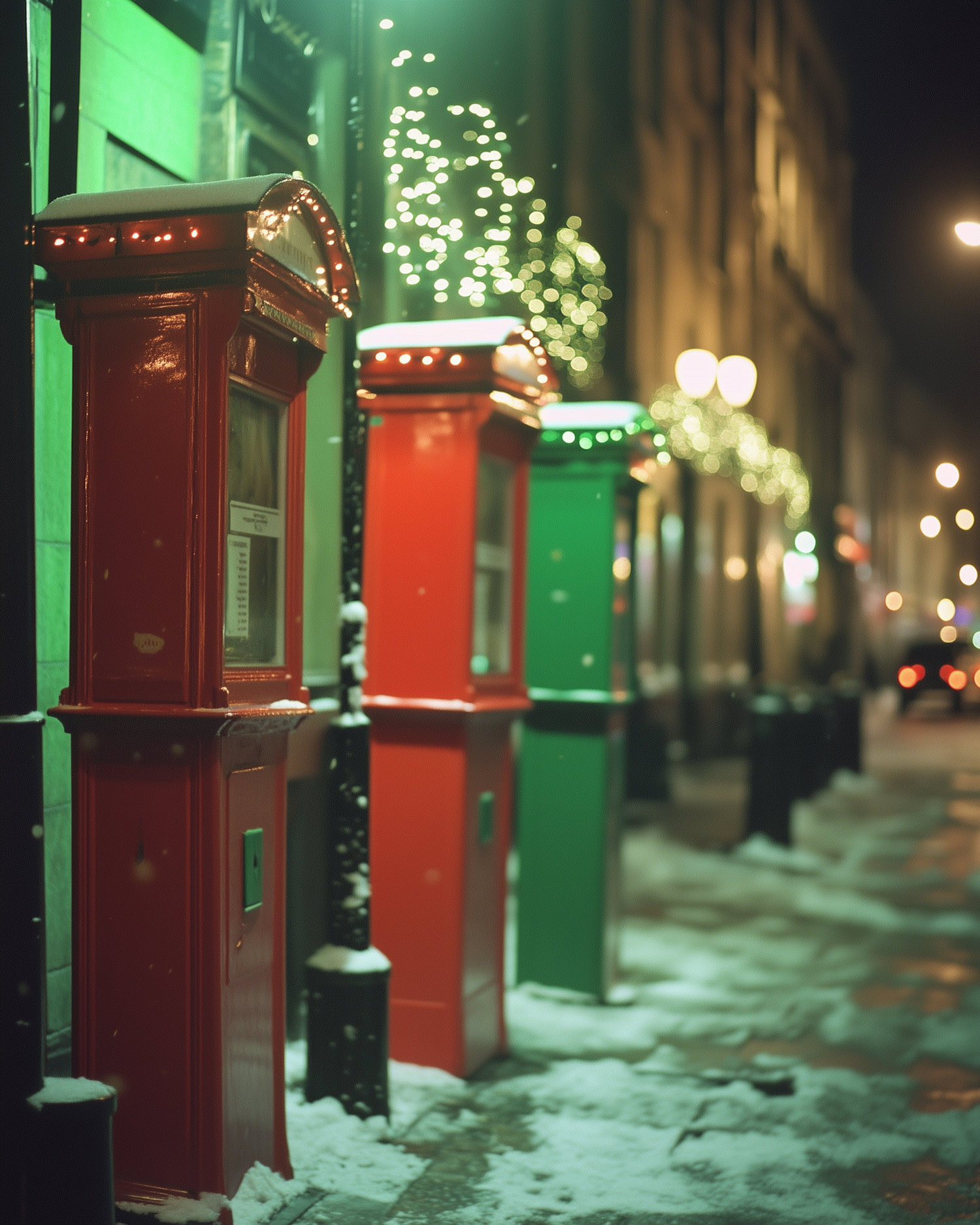 Festive British Phone Booths