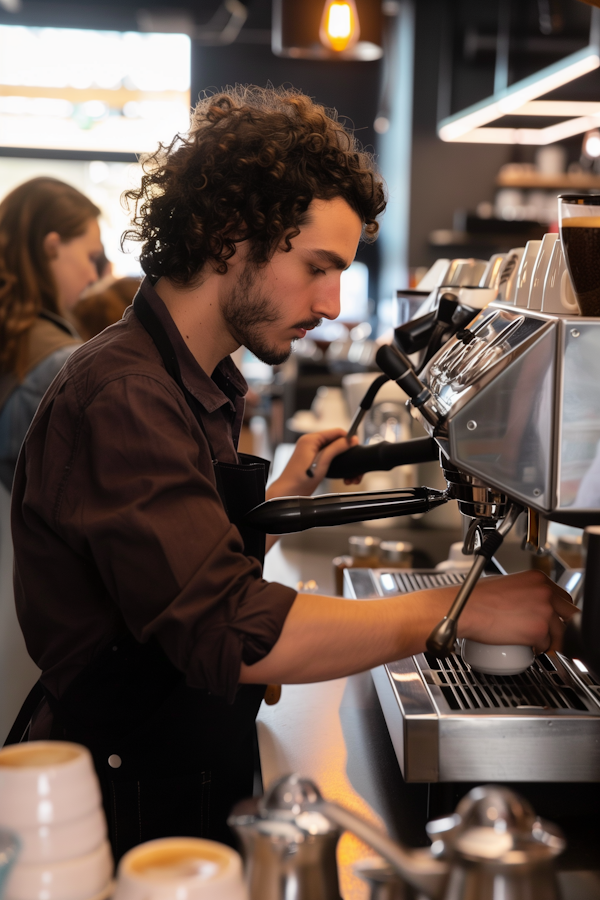 Barista Working at Cafe