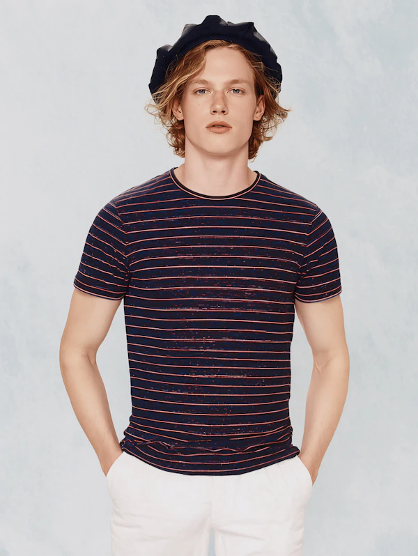 Man in Navy Beret