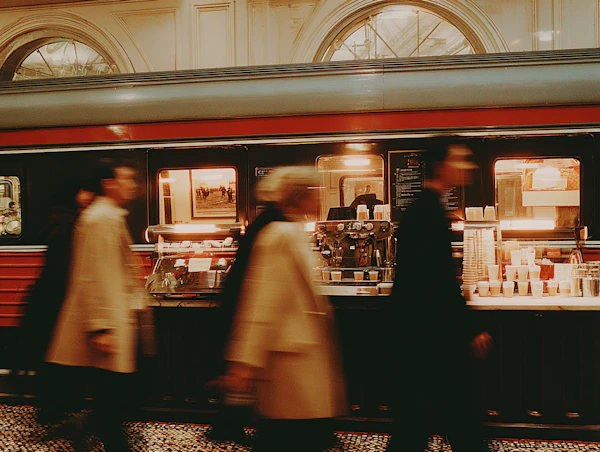 Train Station Cafe Scene