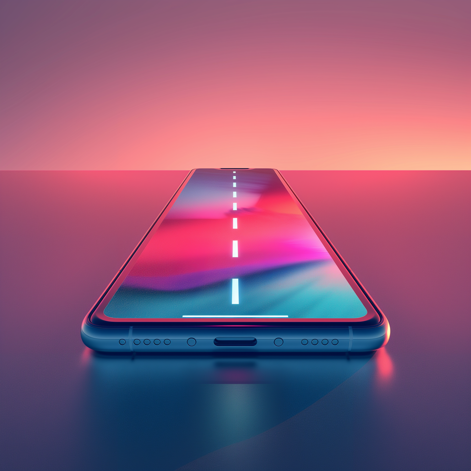 Modern Smartphone on Gradient Background