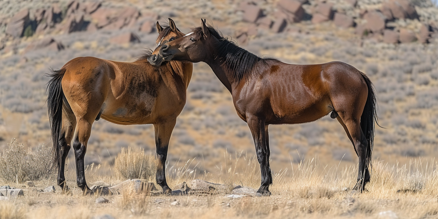 Horses in Natural Landscape