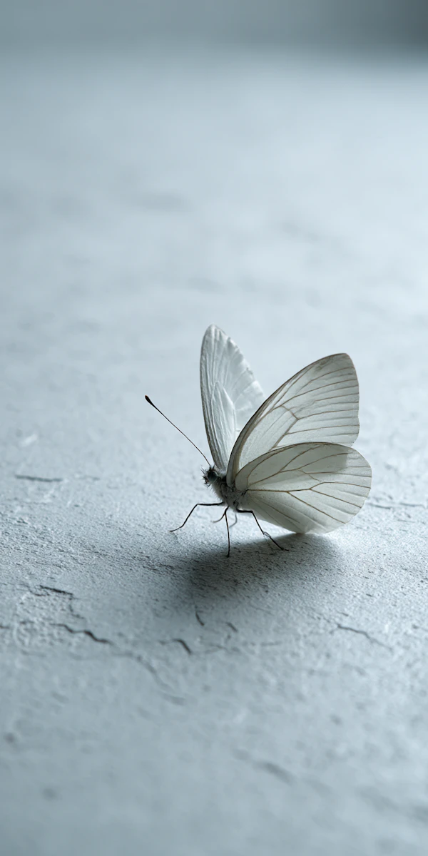 Delicate White Butterfly