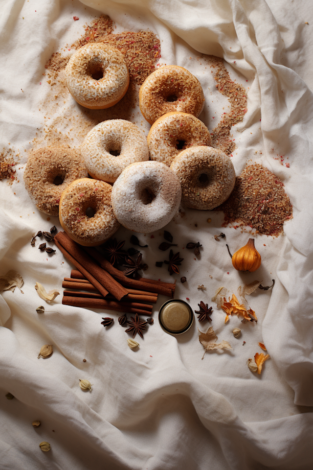 Autumnal Spiced Doughnut Assortment