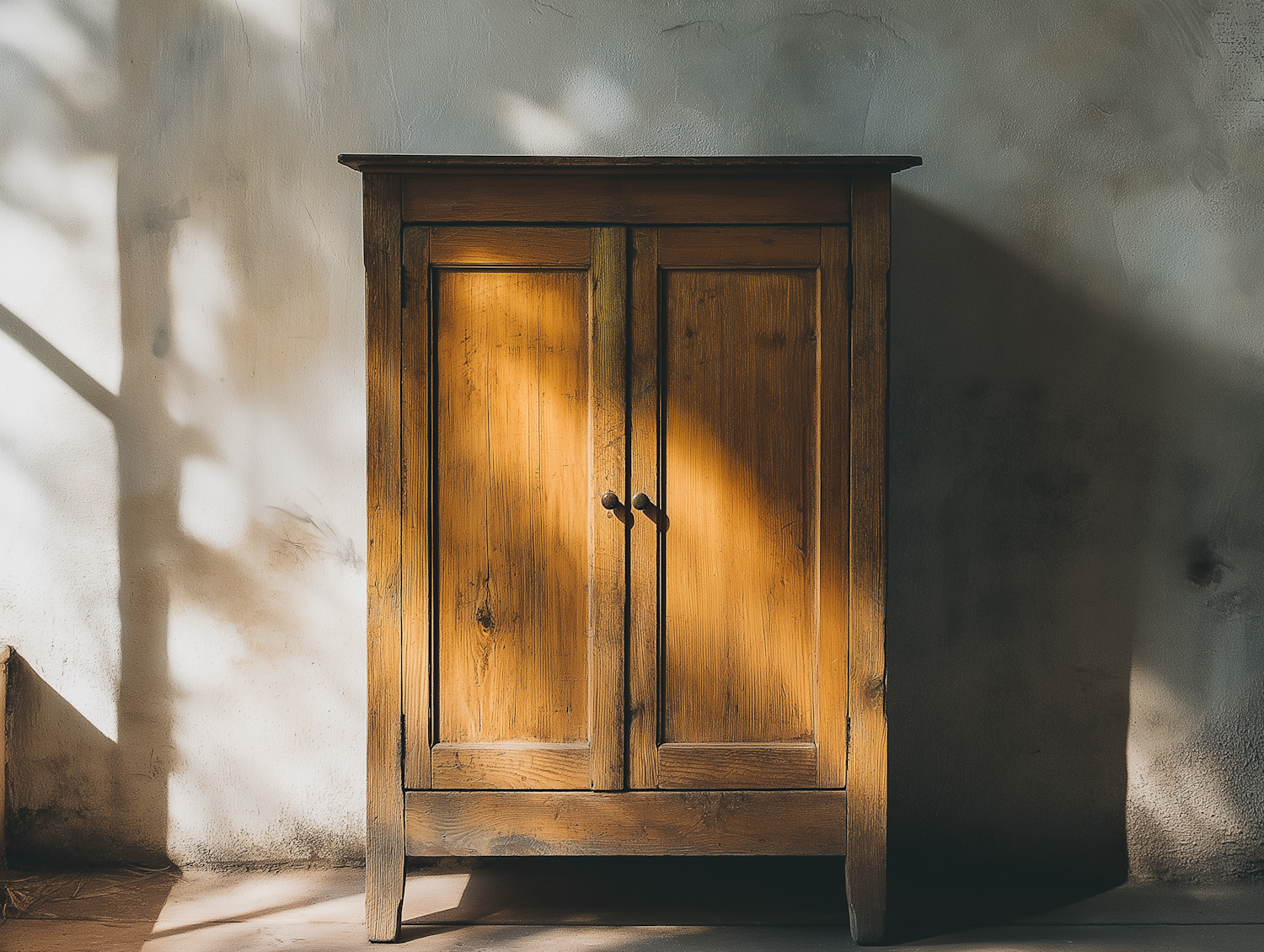 Wooden Cabinet in Natural Light