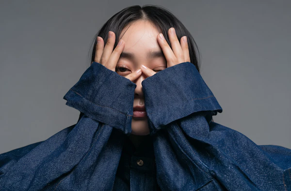 Denim Portrait Close-Up
