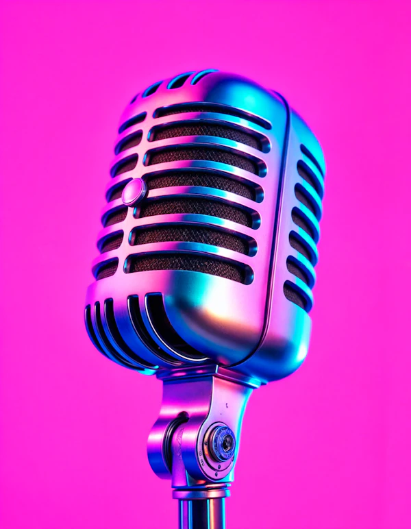 Vintage Microphone Display