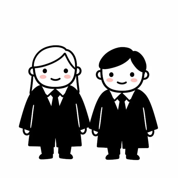 Cartoon Duo in Formal
