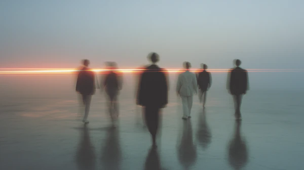 Surreal Reflective Walk