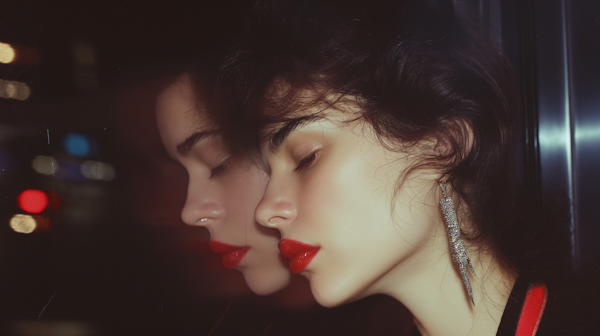 Nocturnal Elegance: Introspection in Rouge