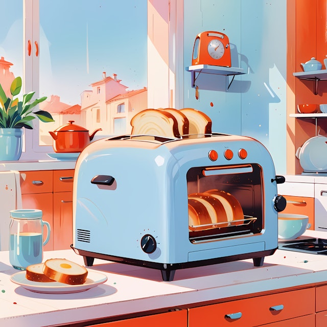 Retro Kitchen Scene