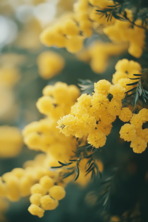 Bright Yellow Mimosa