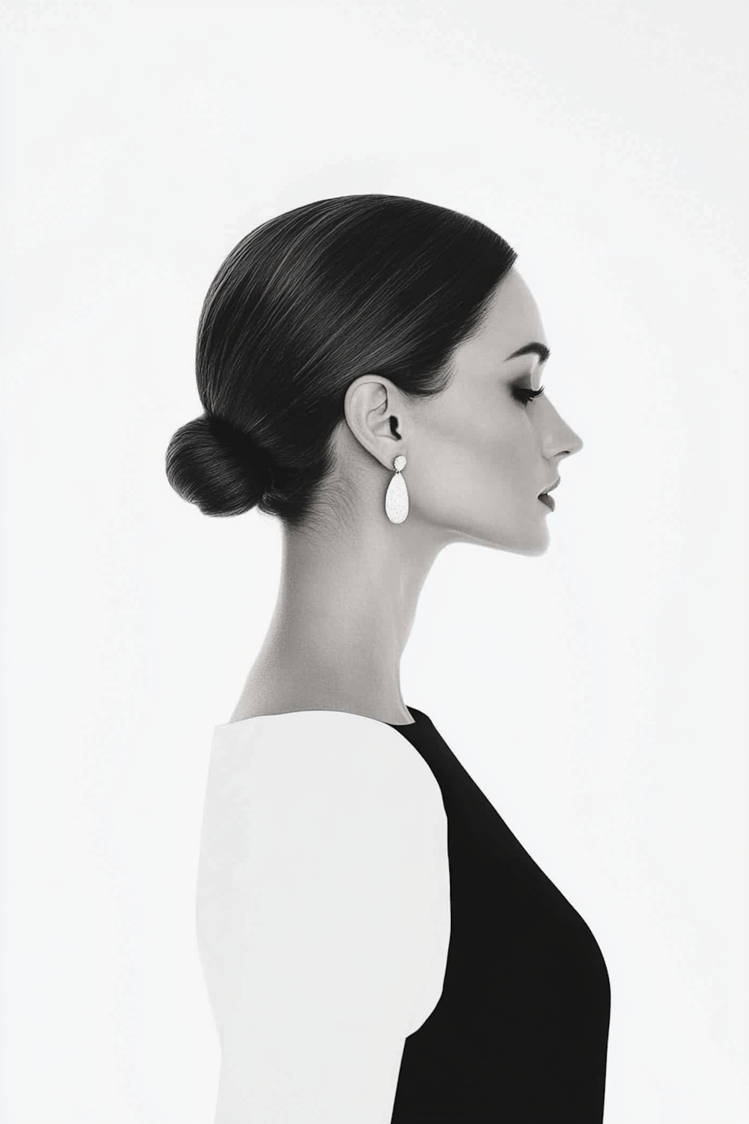 Elegant Woman in Profile