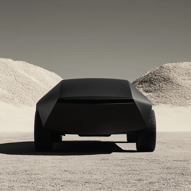 Futuristic Off-Road Vehicle in Desert