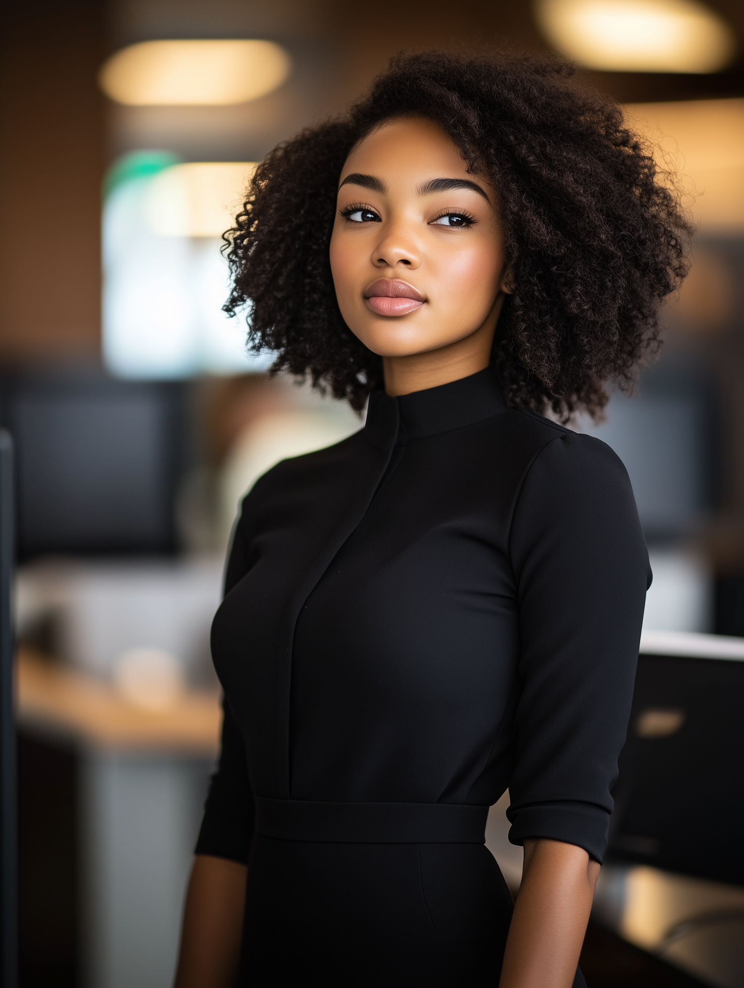 Confident Woman in Office Setting