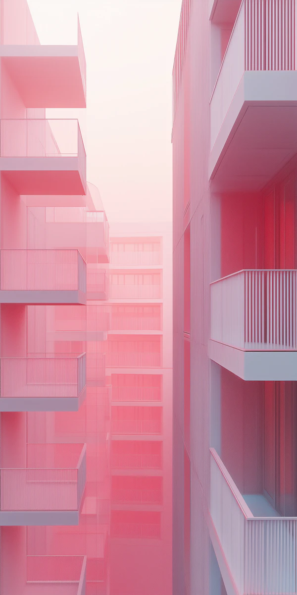 Surreal Pink Architecture