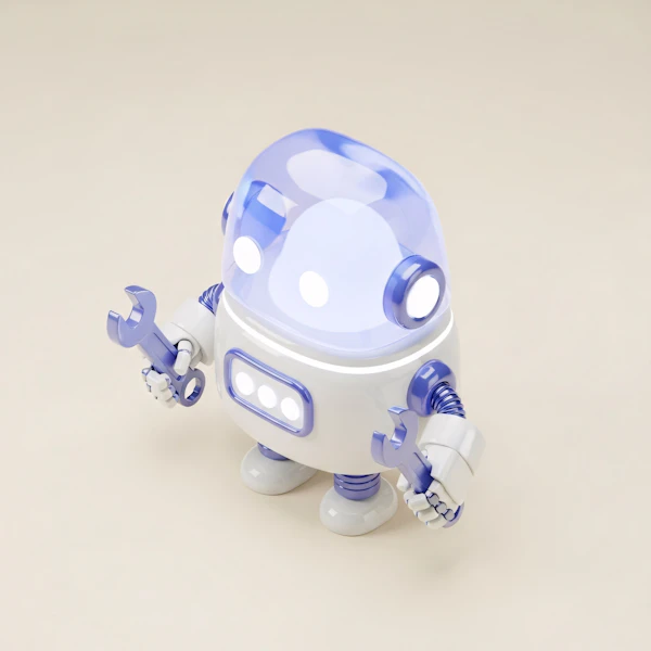 Cartoon Robot Mechanic