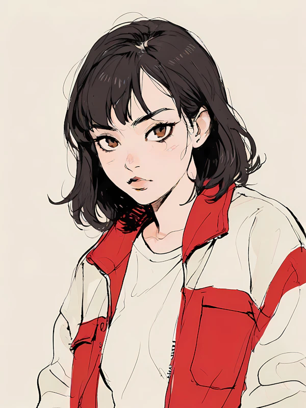 Illustration of a Young Woman