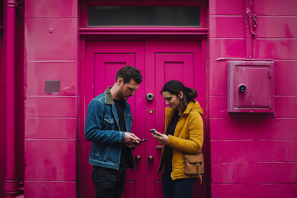 Digital Divide on Hot Pink