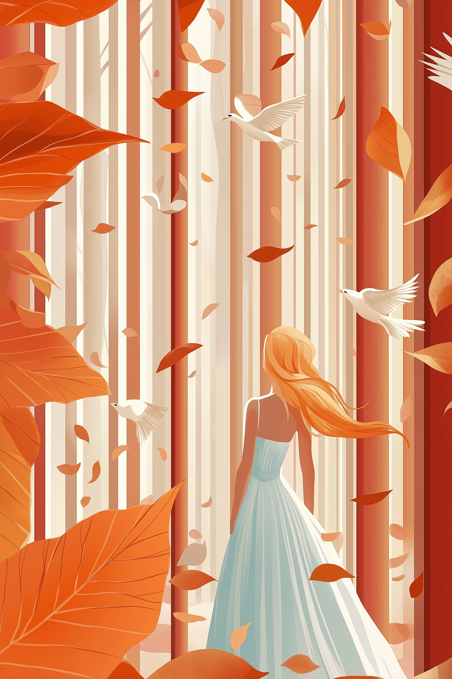 Autumnal Stroll in Stylized Forest