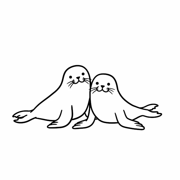 Cartoon Seal Companions