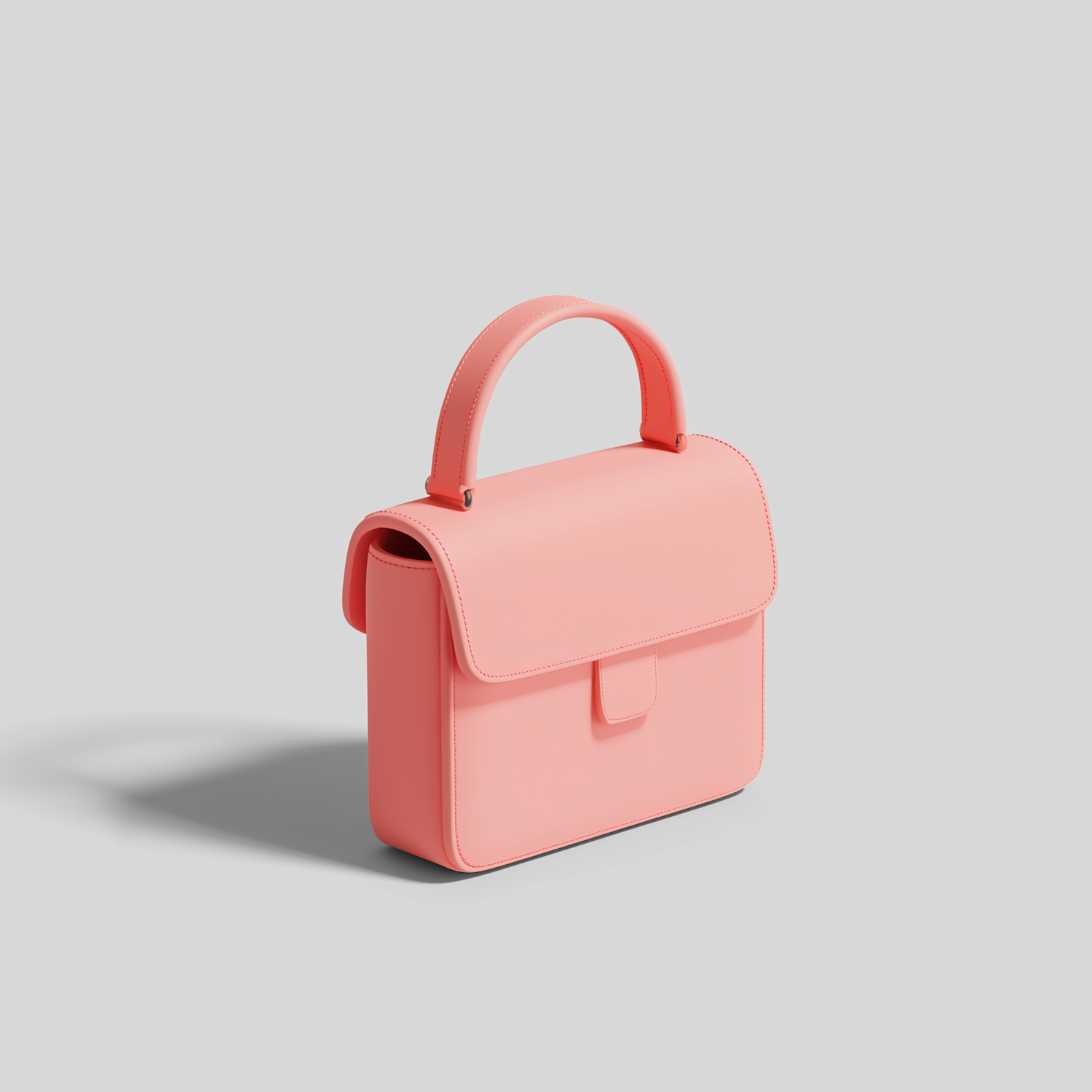 Elegant Coral Pink Handbag