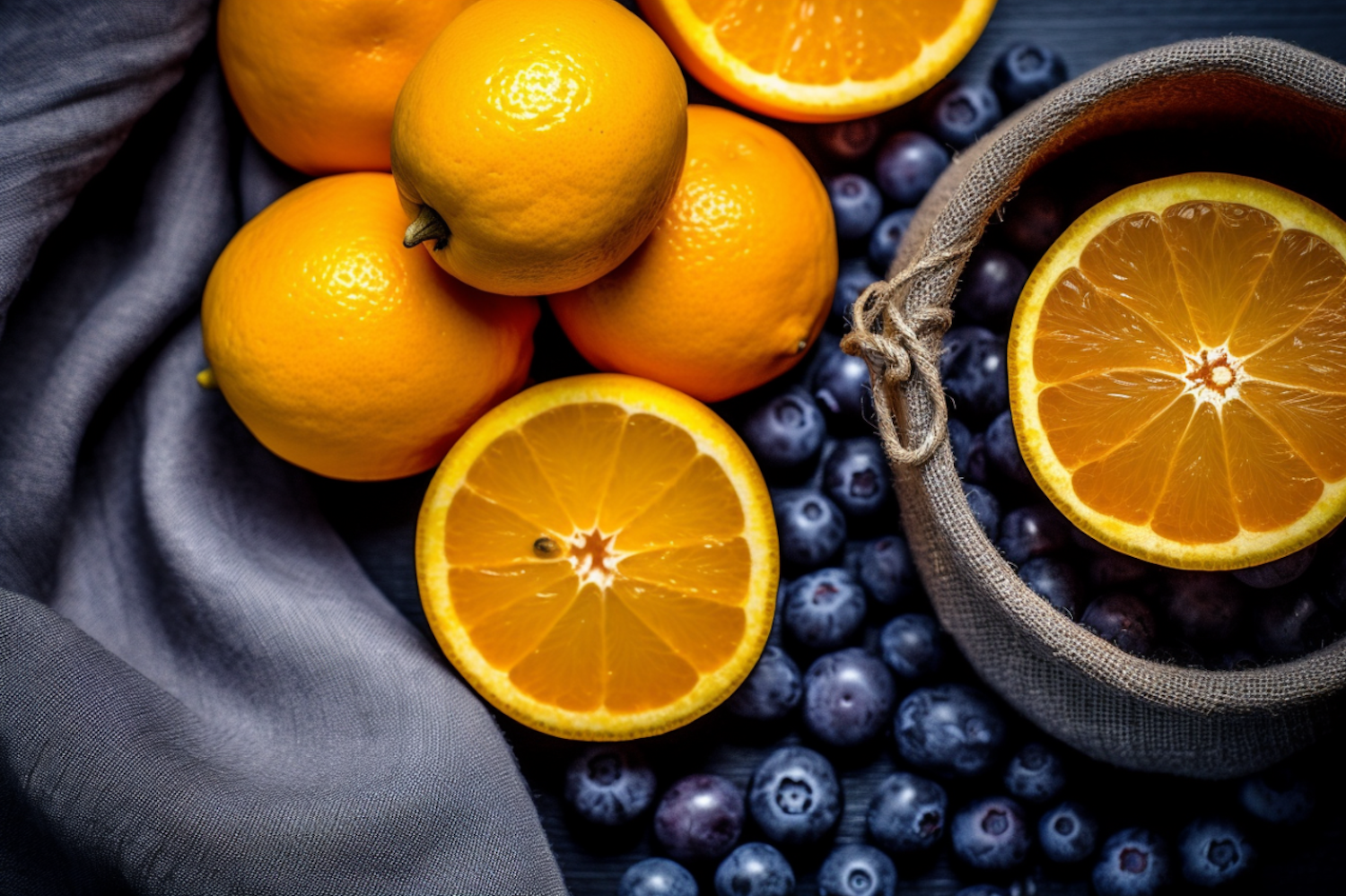 Citrus and Berries Still Life