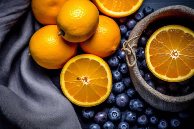 Citrus and Berries Still Life