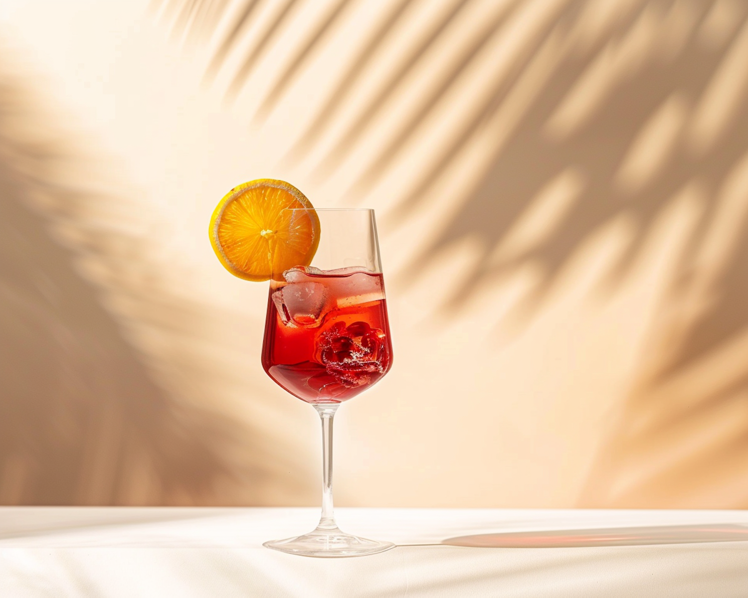 Elegant Summer Beverage with Shadows